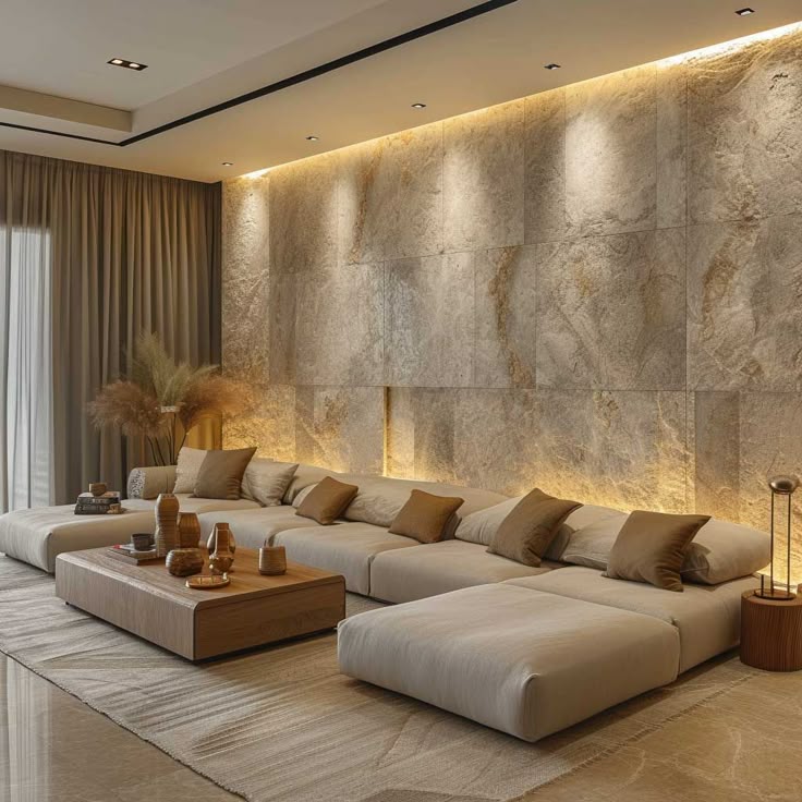 Accentuate Your Living Room with Premium Stone Wall Cladding • 333k+ Inspiring Lifestyle Ideas