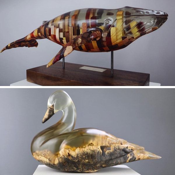 Retired Baseball Player Is Now an Artist Creating Resin and Wood Animal Sculptures